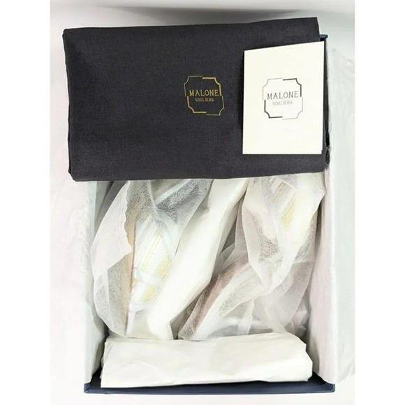 Malone Souliers Women's Perla 85 Metallic Mules Sandals Size 36.5 EU (MSRP $695) - Picture 10 of 11